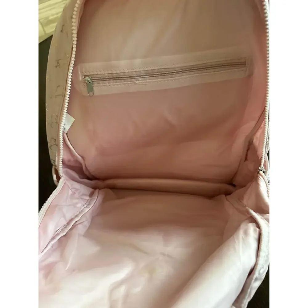 Girls Pink Unicorn Backpack Clear Pocket Organizer Pouch NWT Blush Gold